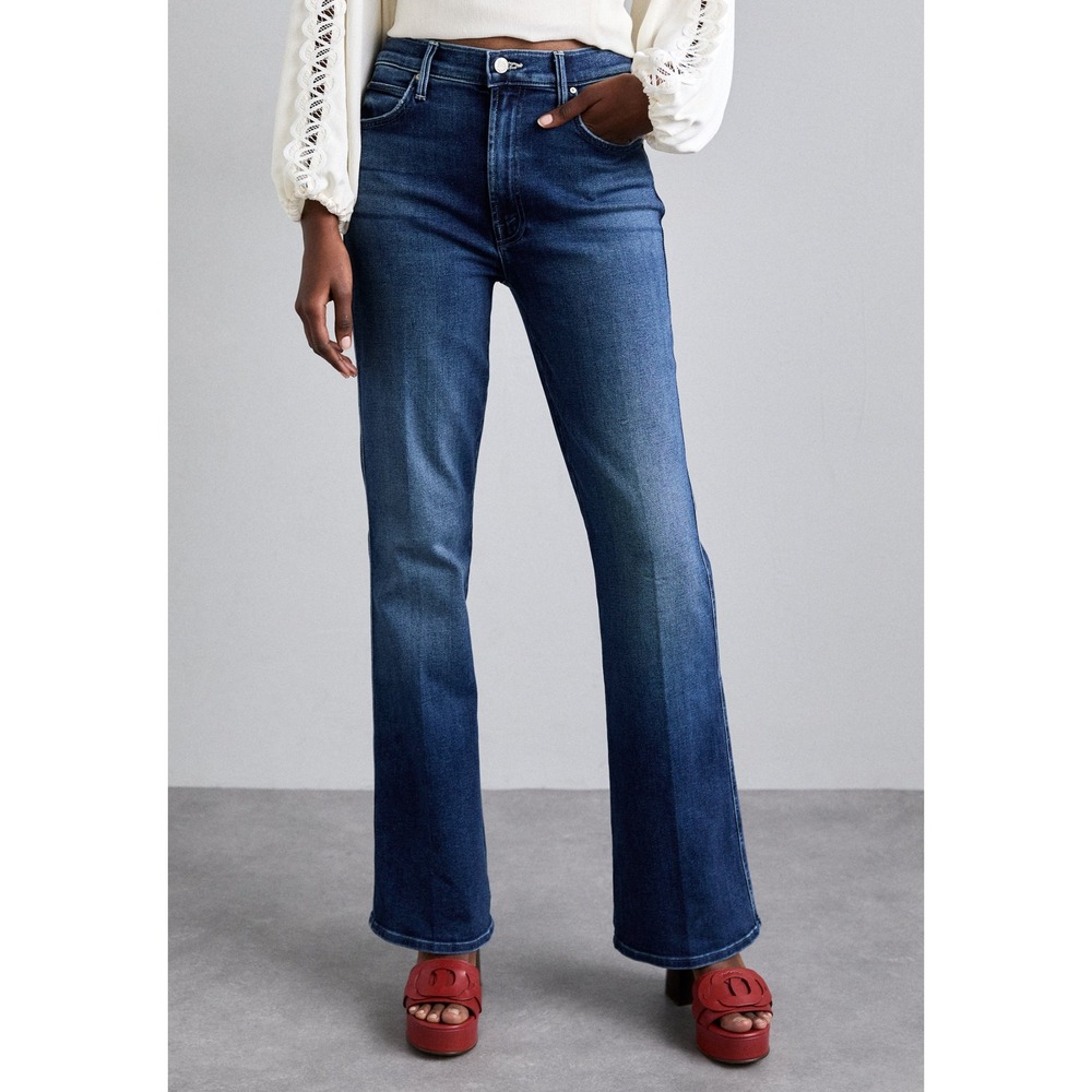 MOTHER The Desperado Boot Cut Jeans 30 C'est La Vie  Flare Dark Wash Blue Boho